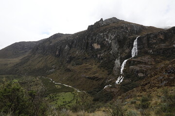 waterfall in the mountains