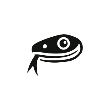 snake head reptile wild animal nature logo vector illustration template design