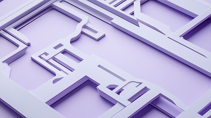 Abstract Lavender Geometric Shapes Design