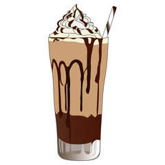 Iced Mocha Frappuccino vector design eps 5