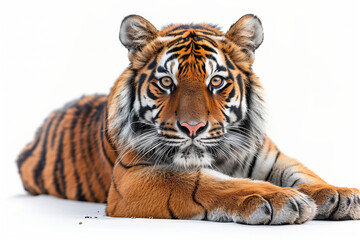 Obraz premium Photo of tiger isolated on white background