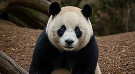 Fototapeta premium Adorable Giant Panda Closeup Wildlife Nature Zoo Animal