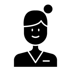Woman employee icon