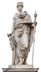 Fototapeta premium PNG Greek statue holding wand sculpture art