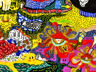 Background of Colorful Art Design, Creative ideas illustration, Hand drawn trendy Vector illustration