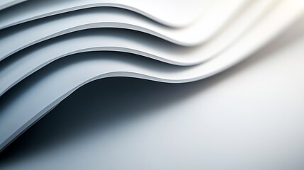 Obraz premium Close-up Photo: Elegantly Curving Abstract Gray Fabric Mockup. AI Generated