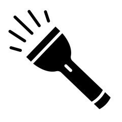 Flashlight icon in glyph style