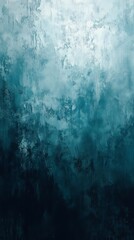 Obraz premium Noisy blue teal gradient background, shimmering waves texture, mobile wallpaper, copy space included, Generative AI
