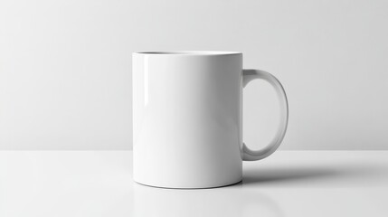 Obraz premium a white mug on a white desk