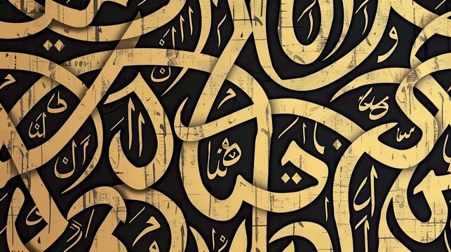 arabic graffiti seamless pattern wallpaper