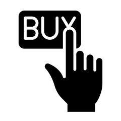 Obraz premium Online shopping icon in glyph style