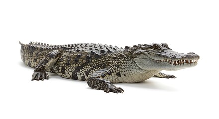 Fototapeta premium Young Crocodile Reptile Wildlife Animal Close Up Photo