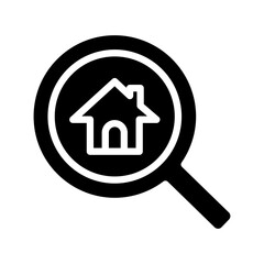 Real estate icon in glyph style
