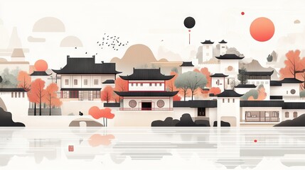 Naklejka premium town