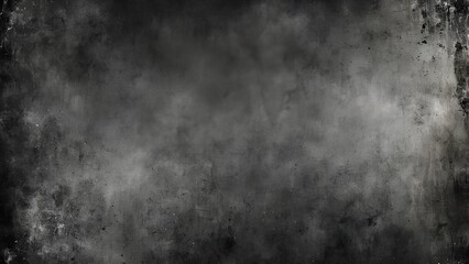 Obraz premium A design featuring dust and scratches. Layer for editing vintage photographs. Abstract black grunge backdrop. Space available for text