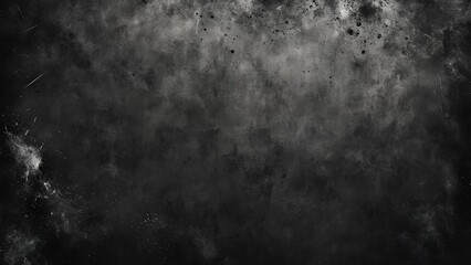 Fototapeta premium Design incorporating dust and scratches. Layer for aged photo editing. Dark grunge background in an abstract style. Text space included