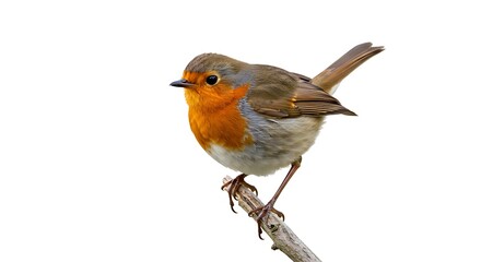 Fototapeta premium European Robin Bird on Branch Wildlife Photography Nature Image
