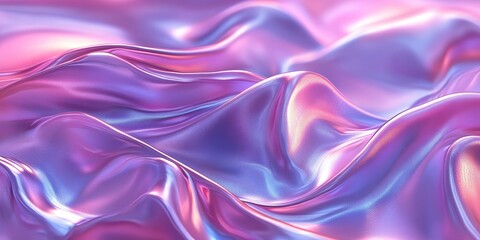 Obraz premium Pastel pink violet gradient background, holographic effects texture, desktop backdrop, retro-inspired tones, Generative AI