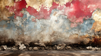 Fototapeta premium Abstract Background - Grunge Wall Texture with Cracked and Peeling Paint