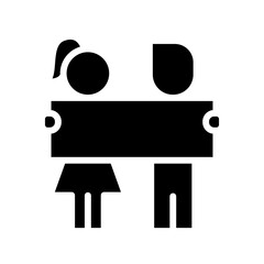 Protest icon in glyph style