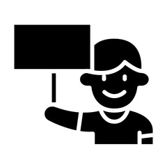 Protest icon in glyph style
