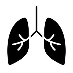 Lung icon in glyph style