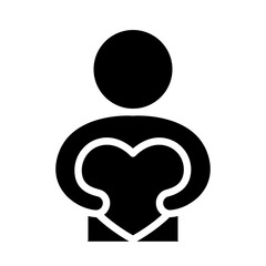 Charity icon in glyph style