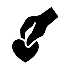 Charity icon in glyph style