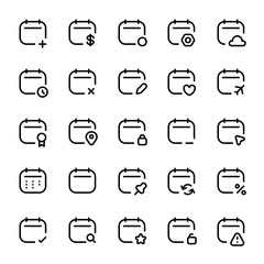 calendar line style, perfect for user interface projects