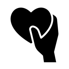 Charity icon in glyph style