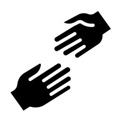 Care icon in glyph style