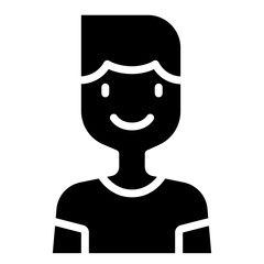 Boy icon in glyph style