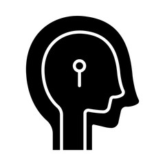 Psychology icon in glyph style