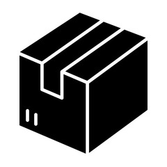 Packaging icon in glyph style