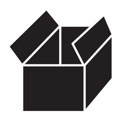Box icon in glyph style