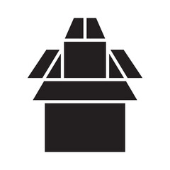 Box icon in glyph style