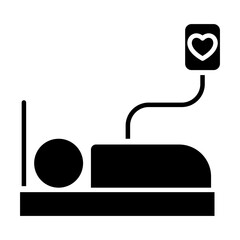 Blood donation icon in glyph style