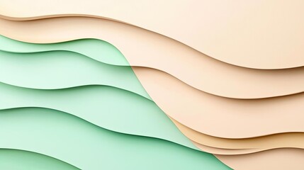 Fototapeta premium Layer abstract background concept. Abstract layered paper design featuring soft colors for creative projects.