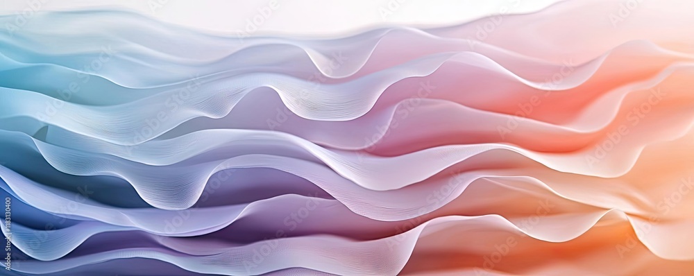 Poster Layer abstract background concept. Abstract wave patterns in soft colors for creative design and artistic applications.