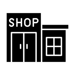 Shop icon in glyph style