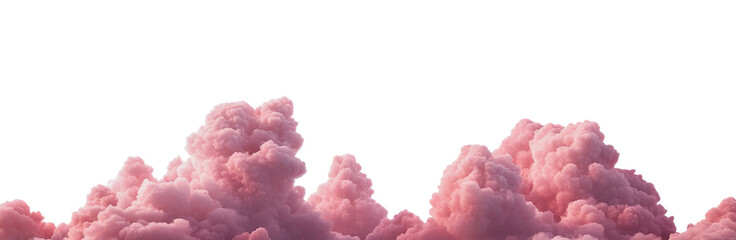 pink clouds on blue background