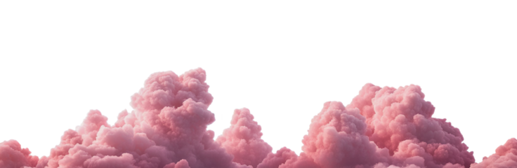 pink clouds on blue background