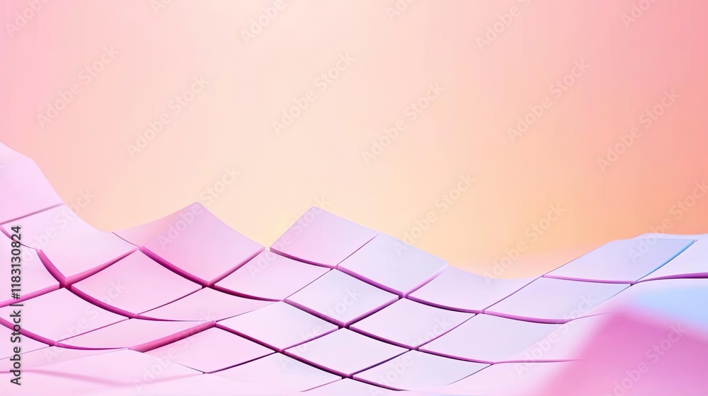 Poster Matrix abstract background idea. Abstract pastel waves creating a serene and calming digital background.