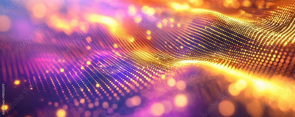 Poster Matrix abstract background idea. Colorful wave abstract background with glowing light and vibrant pattern