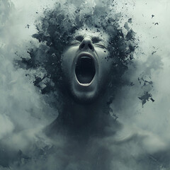 Emotional Abstract Face Explosion, Emotional Abstract Art
Exploding Face Design
Intense Emotional Expression
Abstract Face Explosion
Artistic Emotion Burst
Emotional Chaos Art