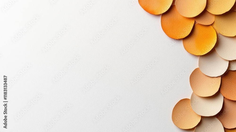 Poster watercolor abstract background concept. abstract design featuring warm tones and circular shapes on 