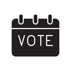 Election day icon in glyph style