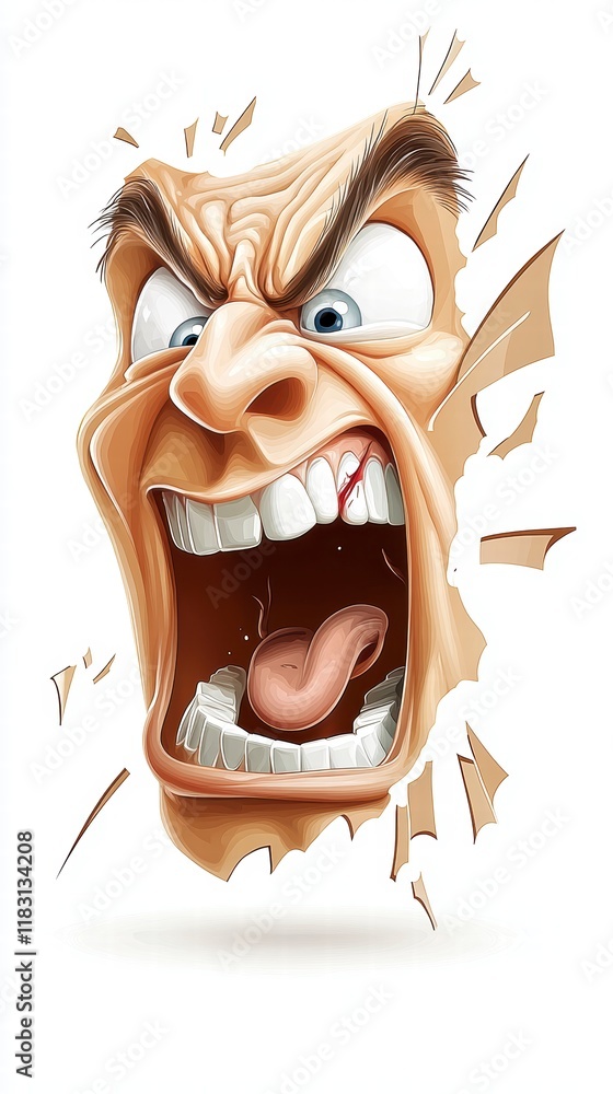 Poster intense emotion display digital art character design creative environment close-up view expression c