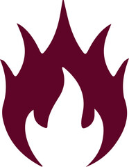 fire flame silhouette isolated icon vector illustration design  black and white color