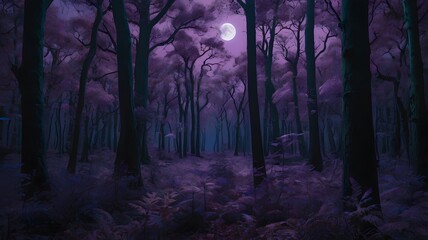 forest in the fog